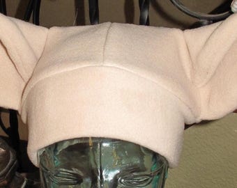 Dobby or Smug the Elf Beige Fleece Winter Warm Ski Ear Hat XXS - XXL