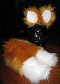 Handmade Miles Tails Prower Dark Gold Costume Ears and 10",15 or 30" Double Tails or Sets: Faux Fur Cosplay