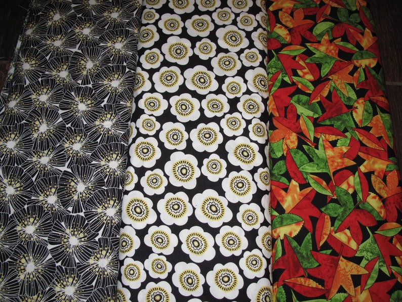 half yard or a full yard Flowers or Leaf prints 100/% Cotton Fabric sold by quarter