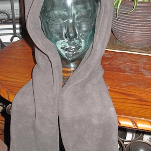 Handmade Doberman Dog Fleece Ear Scarf Hoodie with Mittens