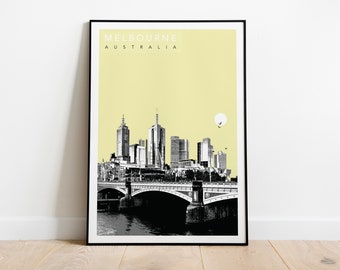Melbourne, Australia Travel Poster