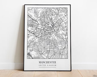 Manchester Map Print