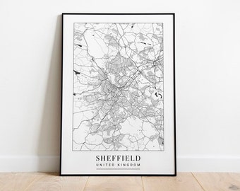 Sheffield Map Print
