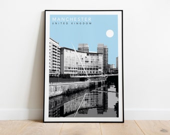 Manchester Bridge Travel Poster