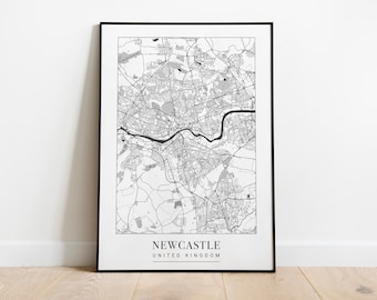 Newcastle Map Print