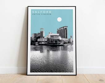 Salford Quays Travel Poster