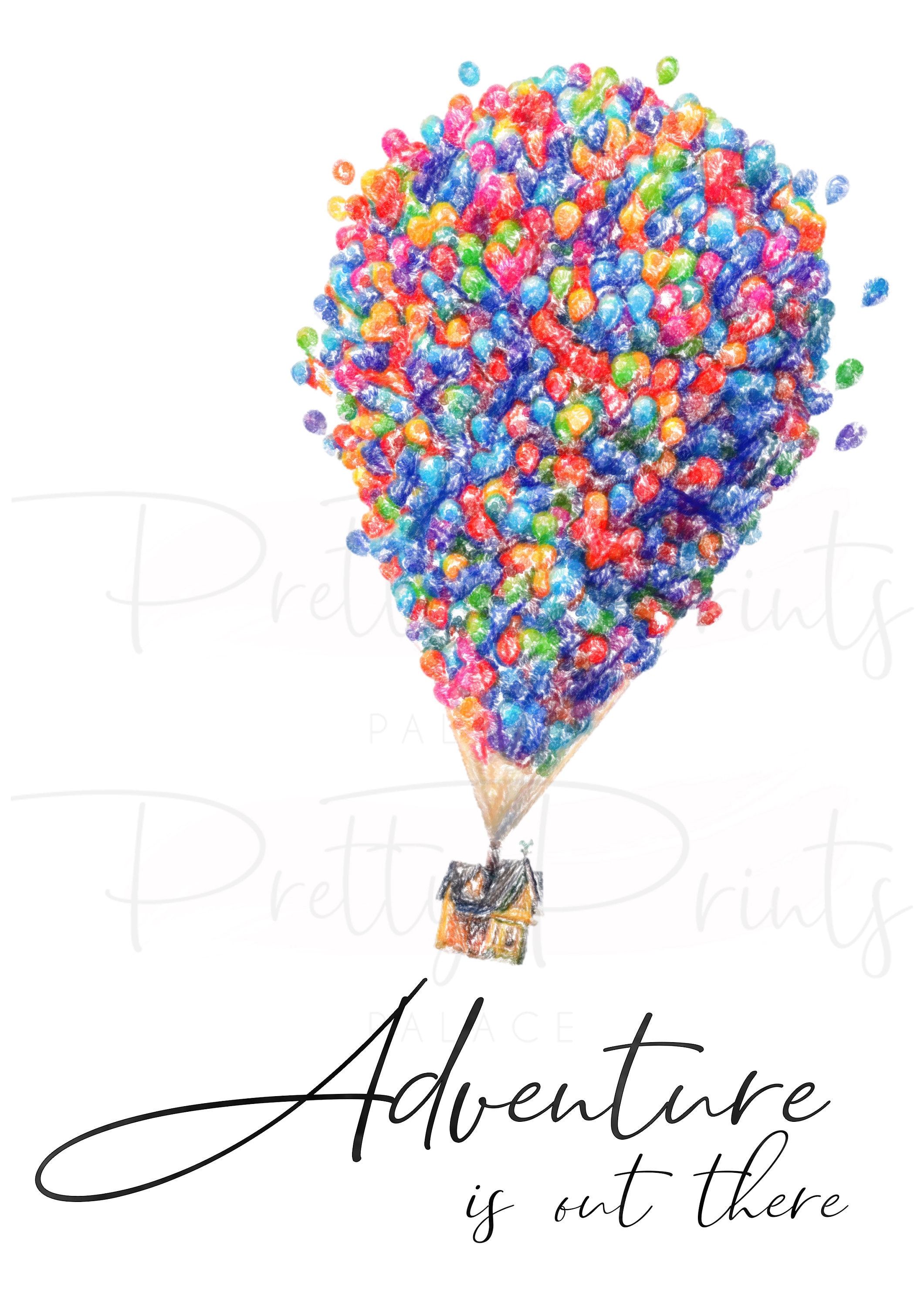 Up Adventure Is Out There Up Adventure Is Out There Balloons House Disney Art | Etsy Denmark