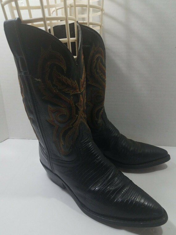 faux snakeskin cowboy boots