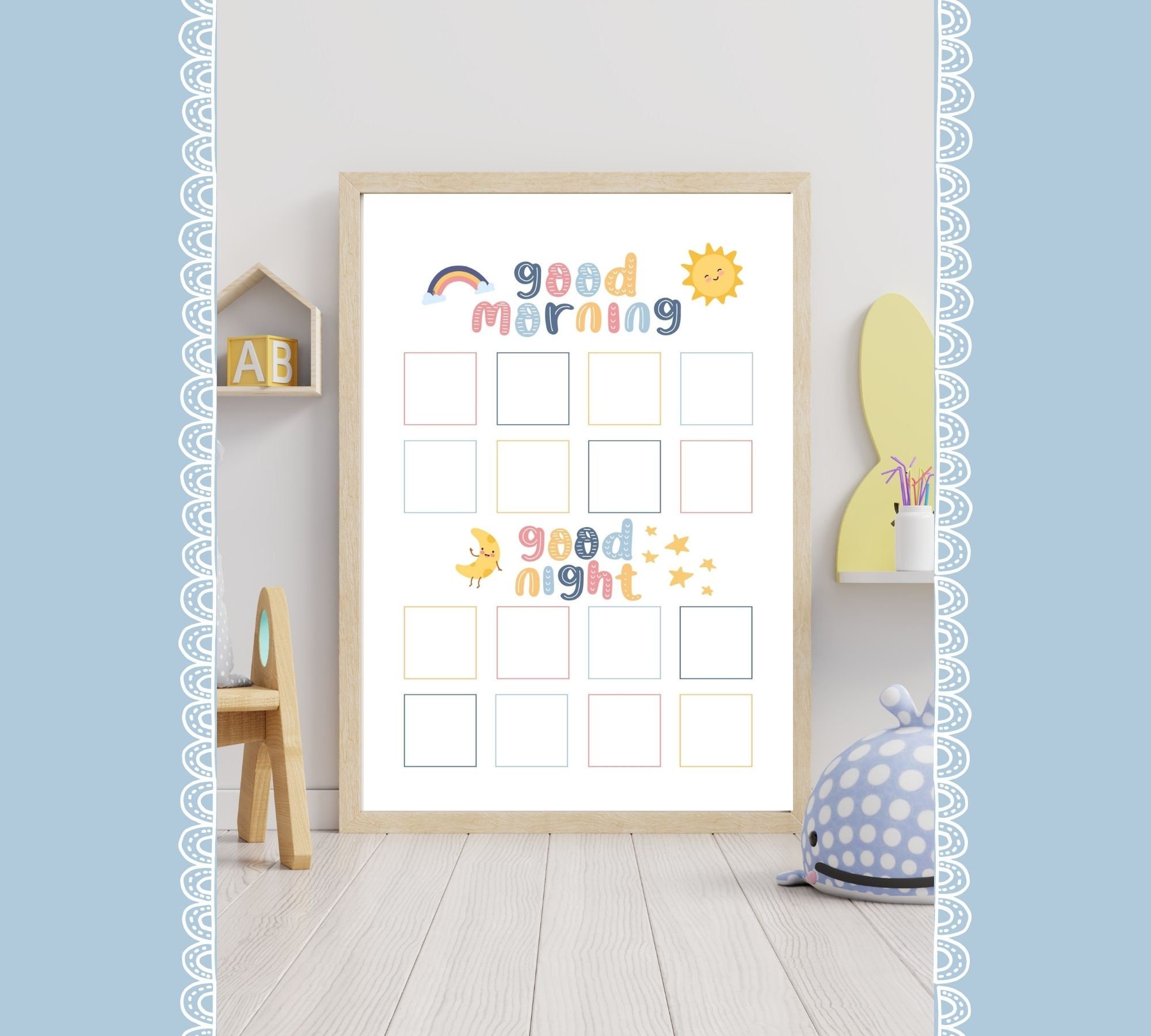 KIDS ROUTINE, Toddler Daily Routine Chart, Morning and Evening ...