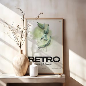 Retro Magazin 015 Wand Kunst Physischer Poster Print