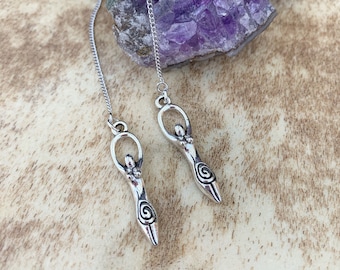 Spiral Goddess Threader Earrings
