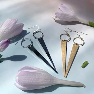 Minimalist Point Ohrringe | Baumeln Tropfen Ohrringe | Ausdrucksstarker Schmuck | Einfache leichte baumelt