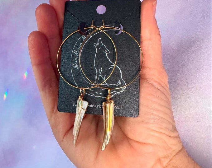 Abalone Shell Hoops