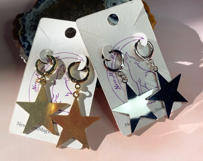 Star Huggie Hoops