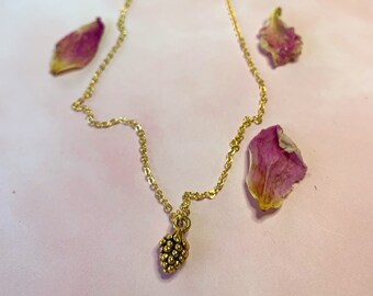 Tiny Pinecone Necklace in gold or silver