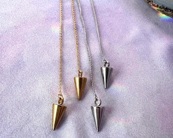 Stainless Steel Spike Threader Earrings | Pull Through Chain Pendulum Earrings |  Unique Lightweight Threaders
