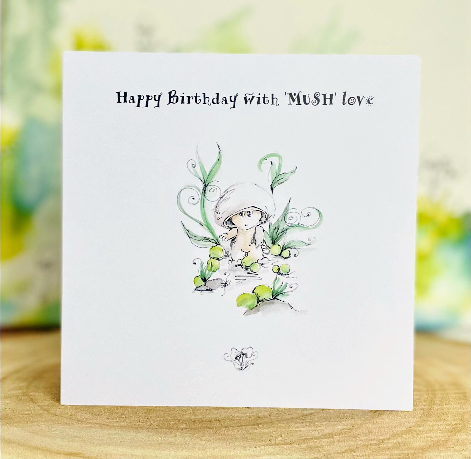 Mushroom Birthday Card With Mush Love Best Friend Birthday Etsy
