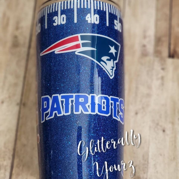New England Glitter Patriots, Glitter Tumbler, New England Mug, Patriots mug, New England Gift, Patriots Gift