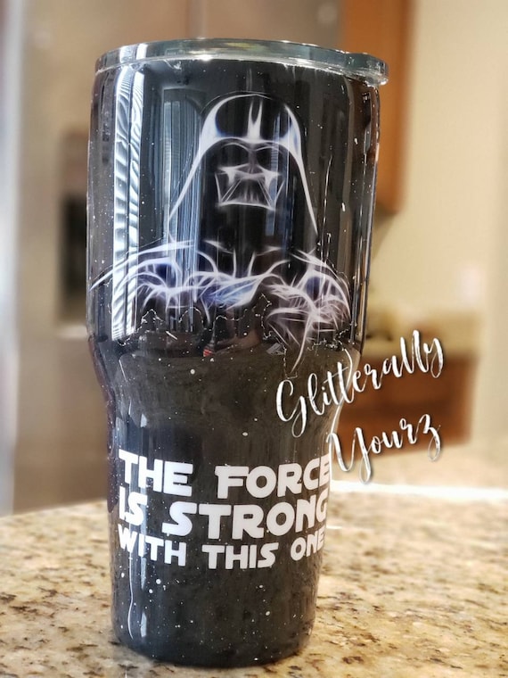 20 oz Star Wars tumbler  Custom tumbler cups, Star wars diy, Glitter cups