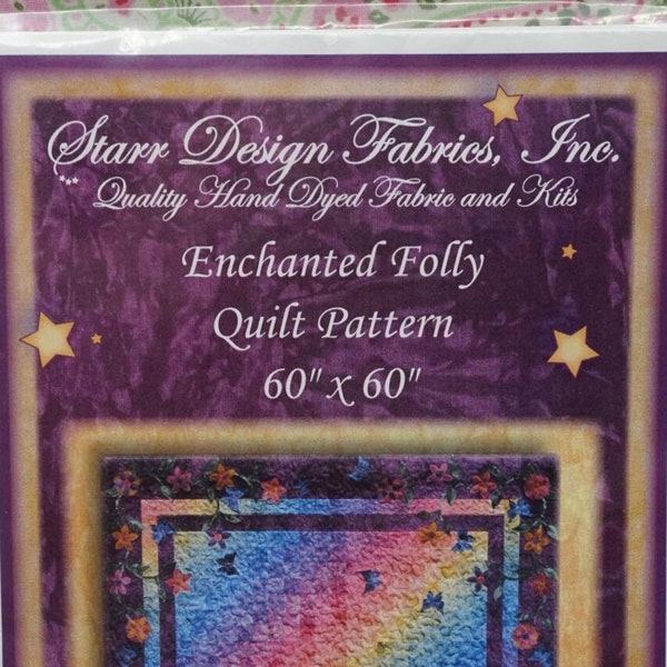 Quilting Pattern Enchanted Folly, 60" x 60", RPQ-EF by Kathleen Starr for Starr Design Fabrics; Previously Owned
