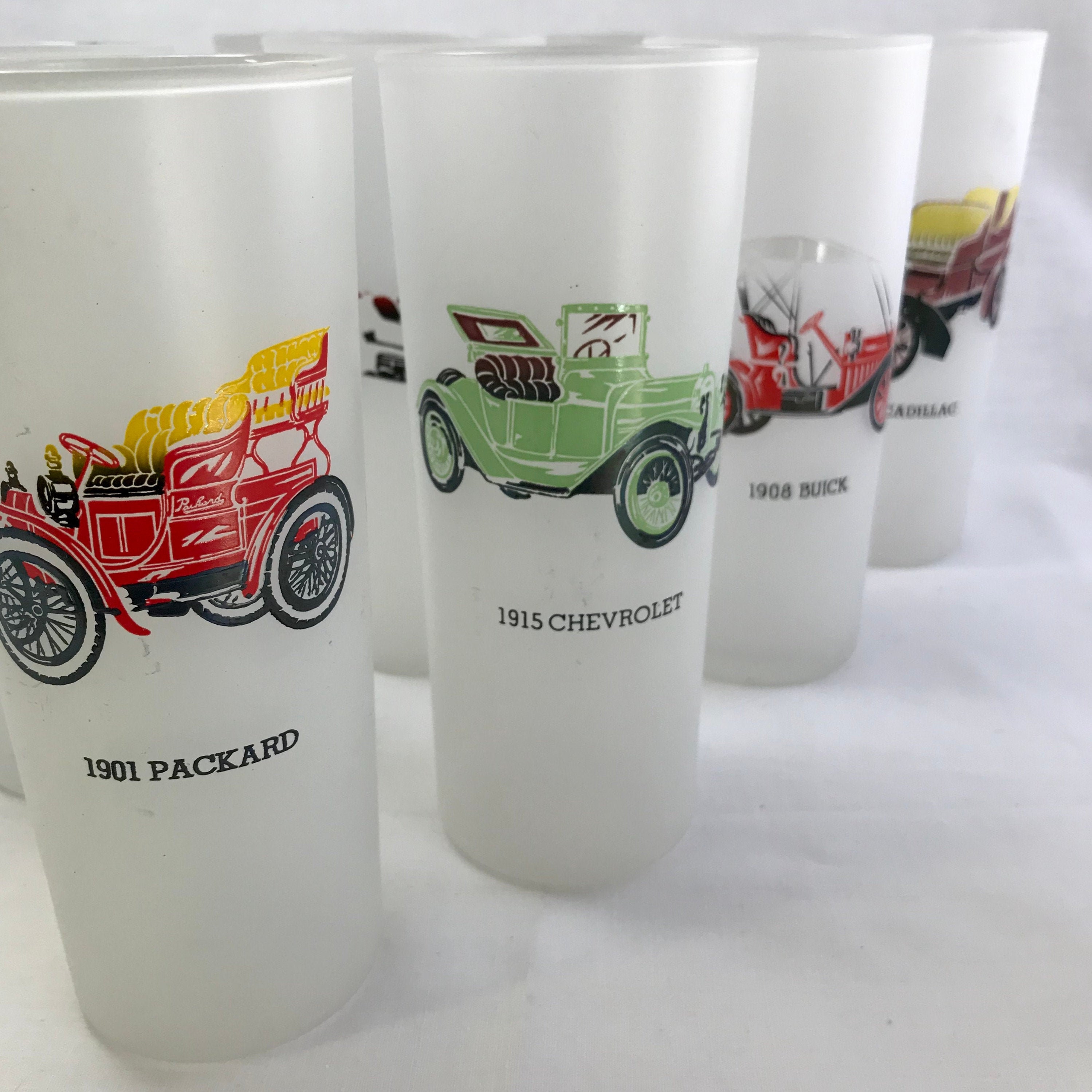 1960s Mid-century Modern Libbey Antique Car Glasses ; Set of 8 - Etsy