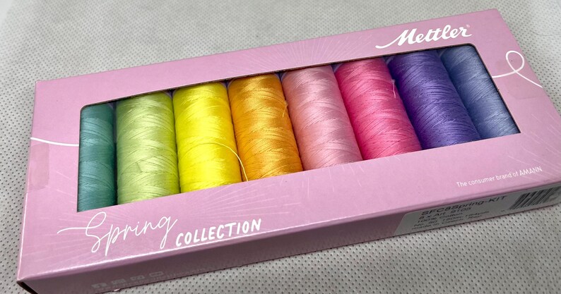 Mettler #SFC8 Spring Kit, (8) Silk Finish 100% Cotton Thread, 150m, 174 yds. zdjęcie 2