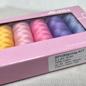 Mettler #SFC8 Spring Kit, (8) Silk Finish 100% Cotton Thread, 150m, 174 yds. zdjęcie 4