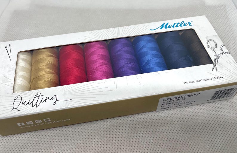 Hilos Para Coser Mettler Sfcq89136-kit Mquina De Algodn Hilo