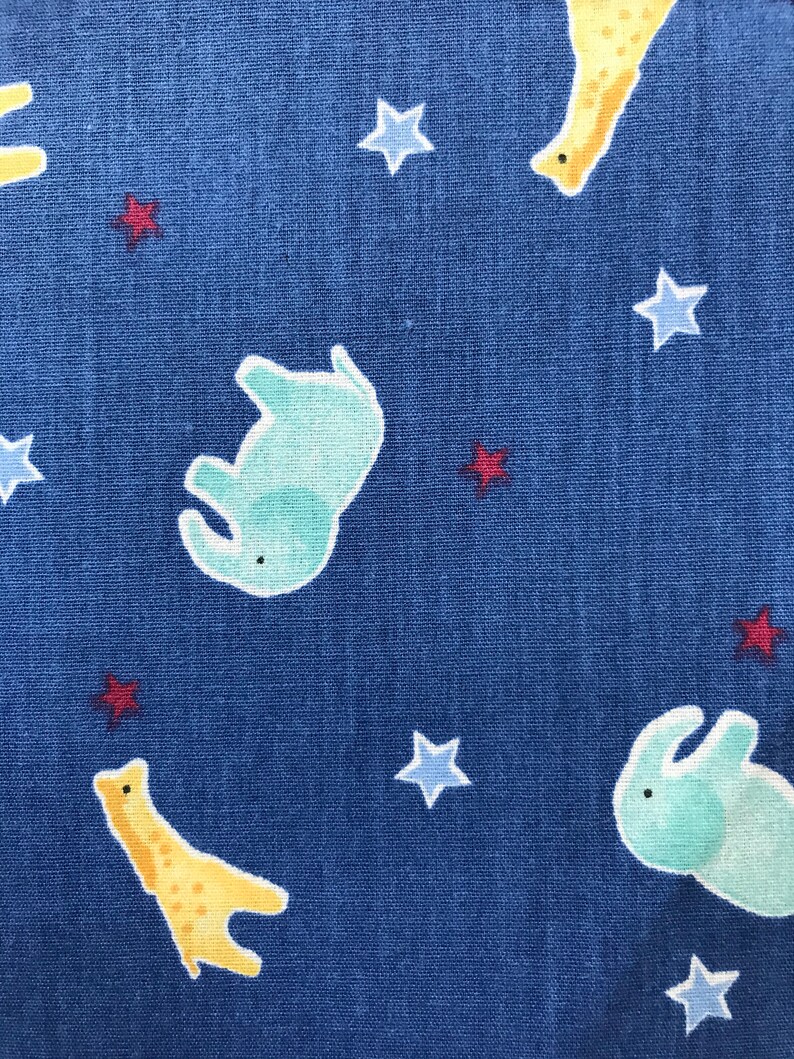 Vintage Children/'s Quilting Fabric; Baby Animals Pattern; Blue Colors; 80 x 4445 2 Yards
