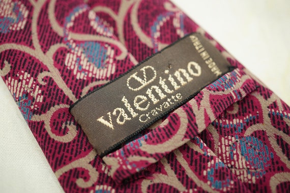 Designer Valentino Silk Tie, Made in Italy, 3” Wi… - image 3