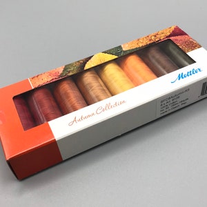 Mettler #SFC8 Autumn Kit, (8) Silk Finish 100% Cotton Thread, 150m, 174 yds.