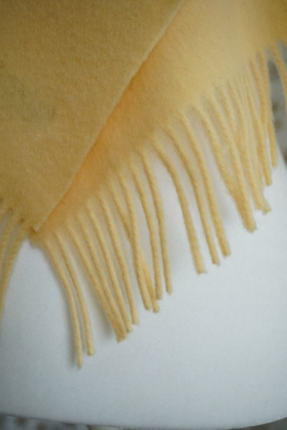 Irish Woolen Scarf in Pale Yellow, 100% Woven Woo… - image 3