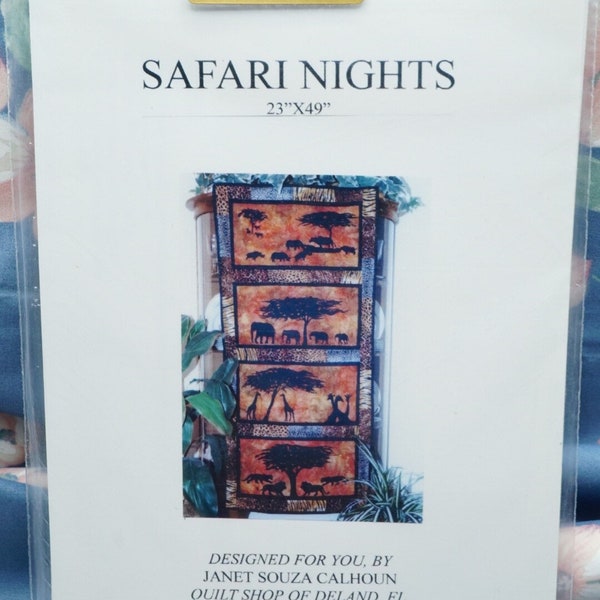 Safari Nights Quilting Pattern designed by Janet Souza Calhoun for Quilt Shop of Deland, Previously Owned