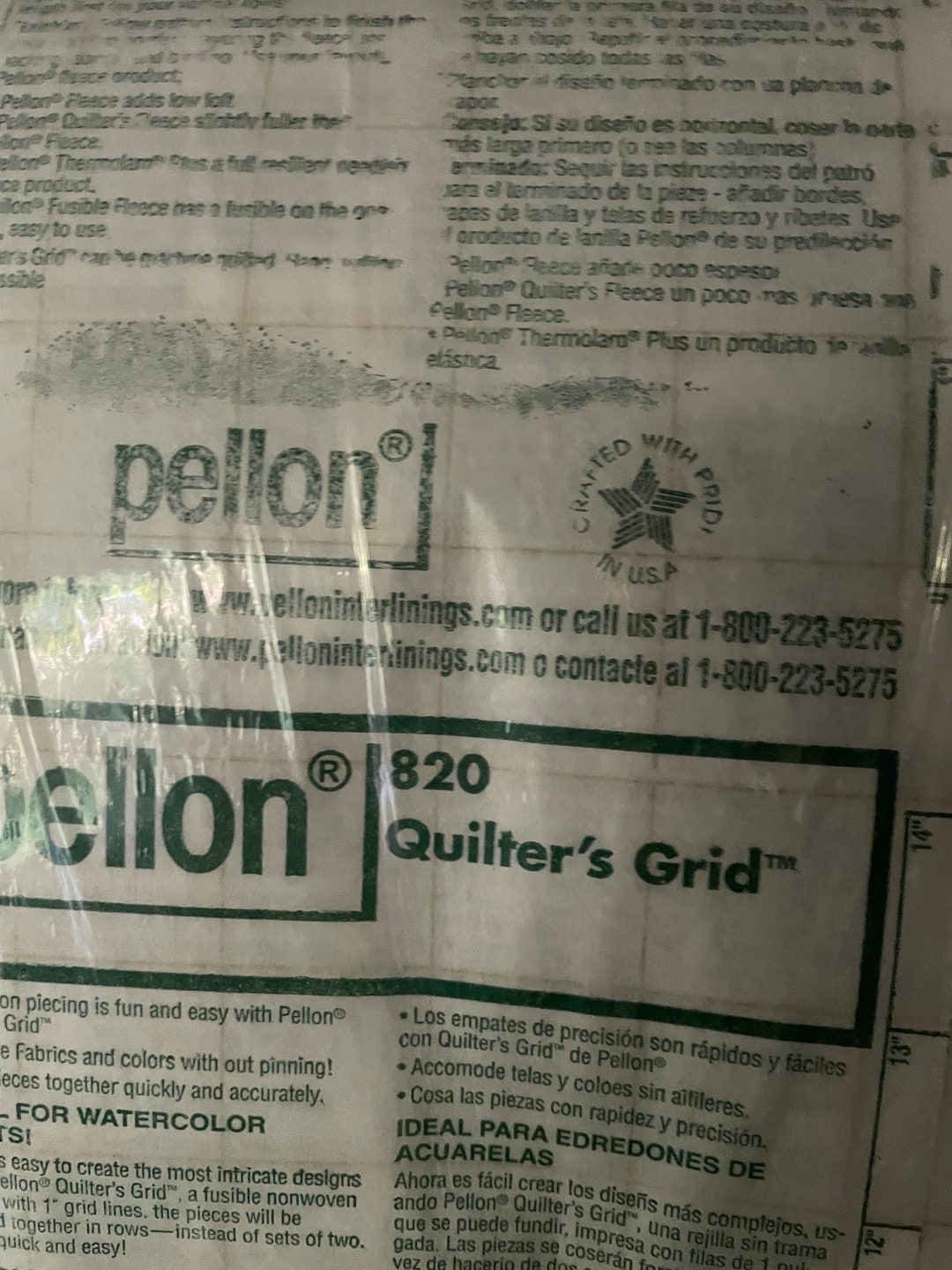 Pellon 820 Quilters Grid 45 Wide Assorted Cuts Available Etsy