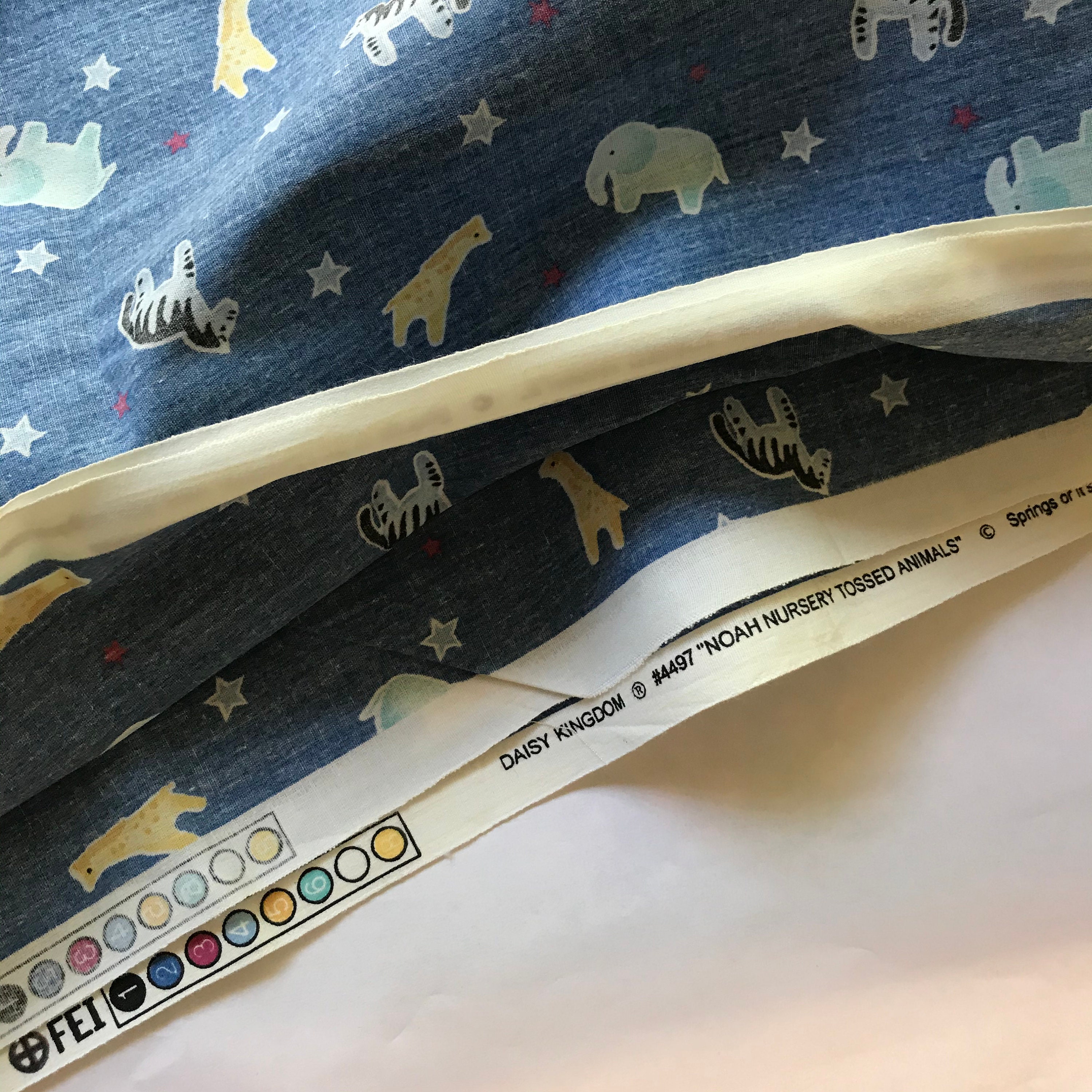 Vintage Children's Quilting Fabric Baby Animals Pattern Etsy