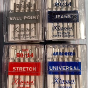 Klasse Assorted Machine Needles, 5-Pack, New