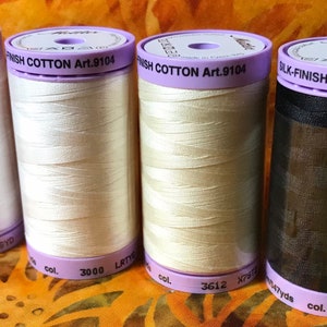 Mettler 50 Silk Finish 100% Cotton Thread, 547 yards 9104 image 1