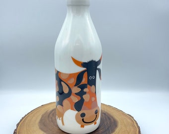 Vintage Kenneth Townsend Milk Bottle | Kenneth Townsend Menagerie Series  | Egizia Milk Bottle | Mid Century Egizia Italy Townsend Menagerie