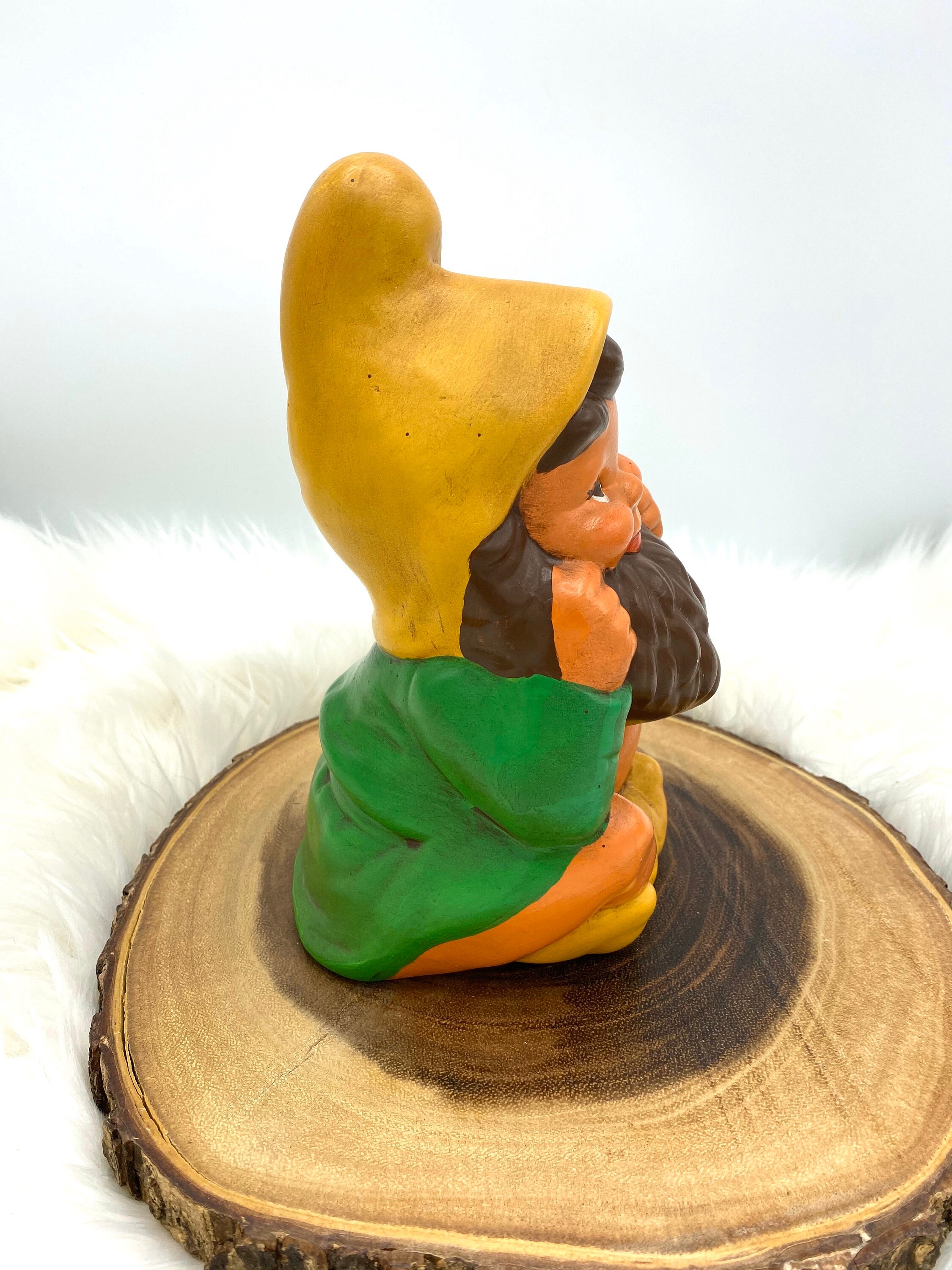 70's Garden Gnome hand painted ceramic fabulous | Etsy