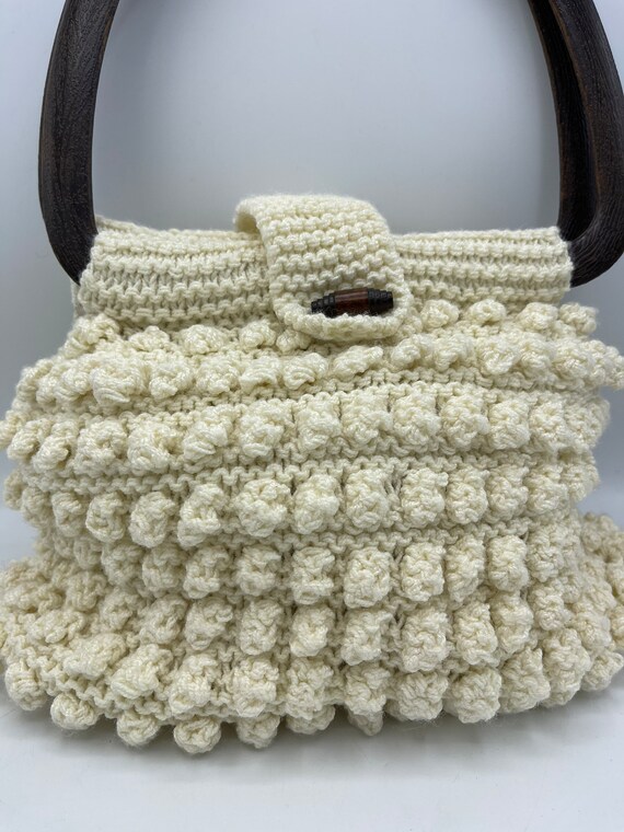 Vintage 60's Crocheted Purse |  Retro Purse | 70'… - image 3