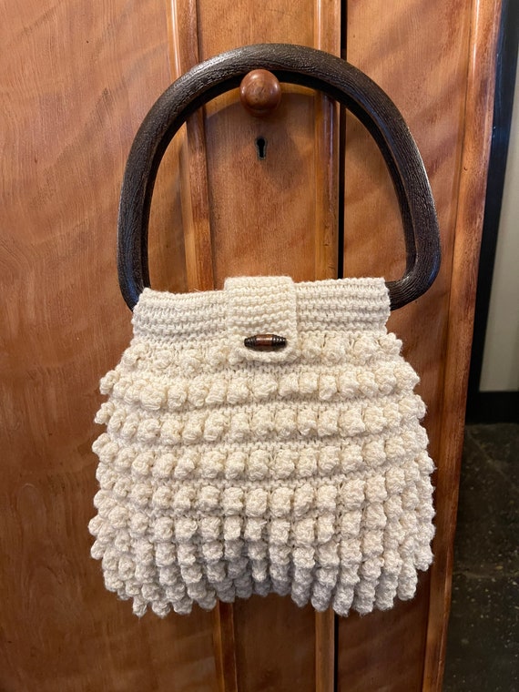 Vintage 60's Crocheted Purse |  Retro Purse | 70'… - image 5