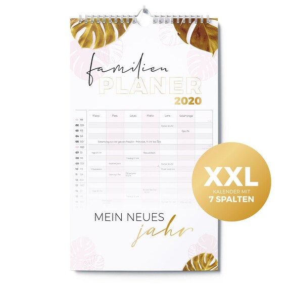 Large Personalised Family Calendar Organiser 2 3 4 Or 5 Columns 2019 2020 2021 Business Industrial Office Calendars Fundacion Traki Com personalised family calendar 2021 for 4