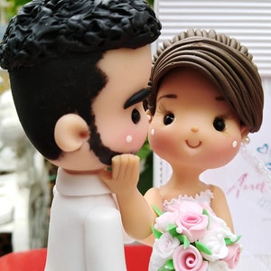 Cake Topper Matrimonio con Sposo e Sposa Biondi