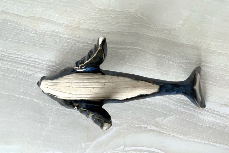 Ceramic Whale Sculpture, Handmade image 8