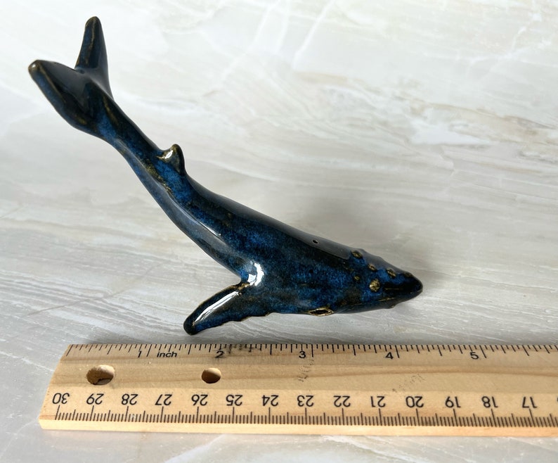 Ceramic Whale Sculpture, Handmade image 9