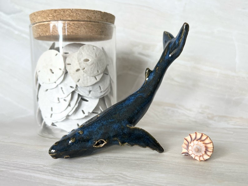 Ceramic Whale Sculpture, Handmade image 1