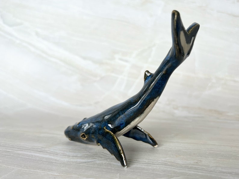 Ceramic Whale Sculpture, Handmade image 6