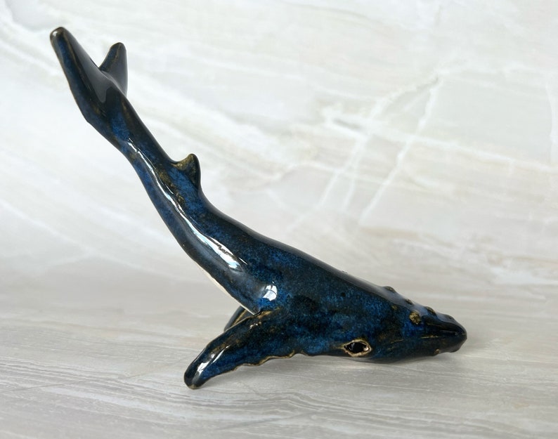Ceramic Whale Sculpture, Handmade image 5