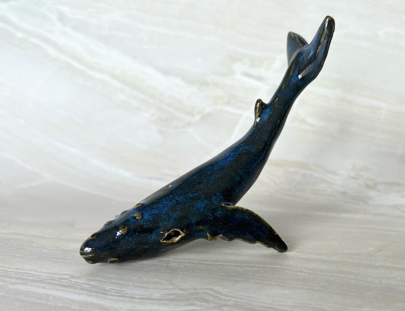 Ceramic Whale Sculpture, Handmade image 4