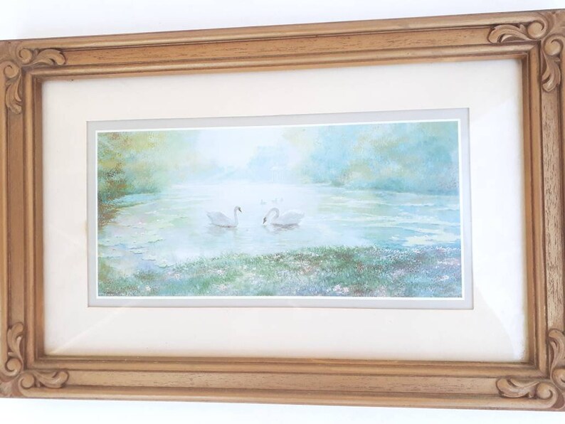 Vintage Swan Vintage Swan Wall Art Gold Ornate Frame